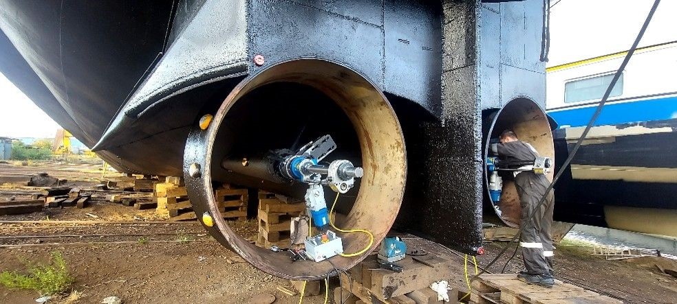 CLIMAX BB5000 Line Boring Machine: Stern Tube Repair