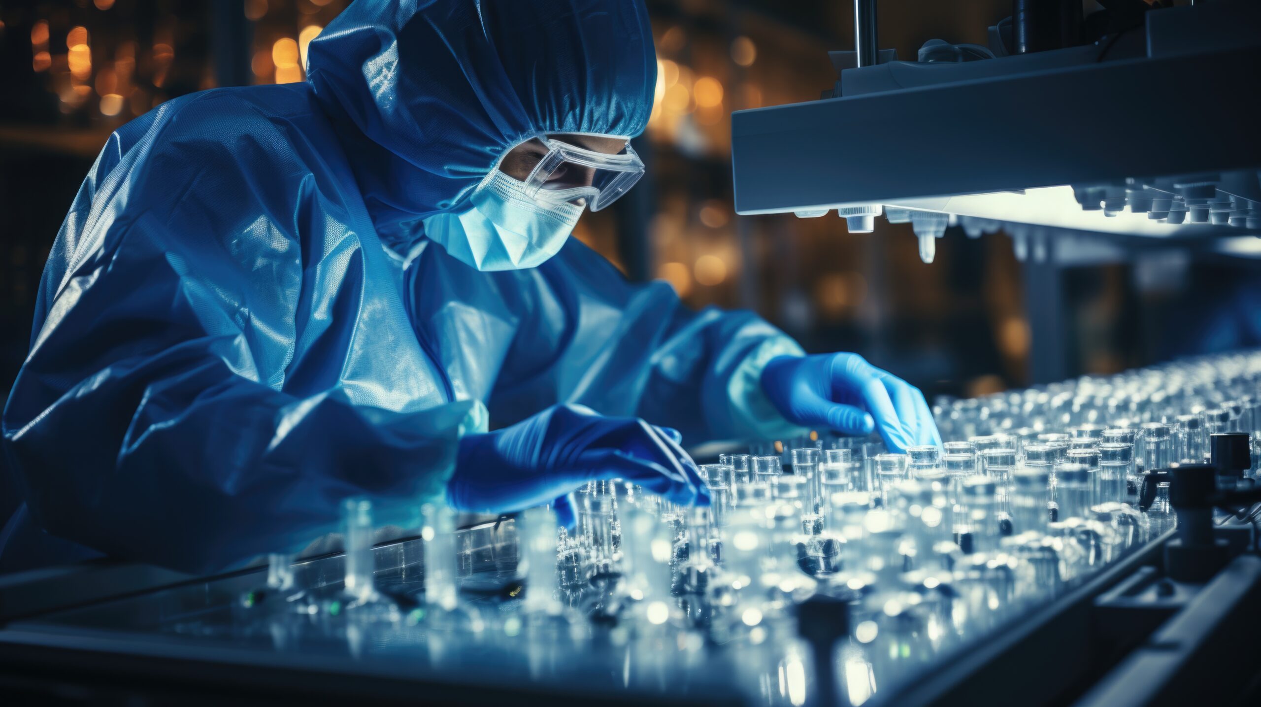 Professional health care researchers working in life of medical science laboratory, technology of medicine chemistry lap experiment for hospital.