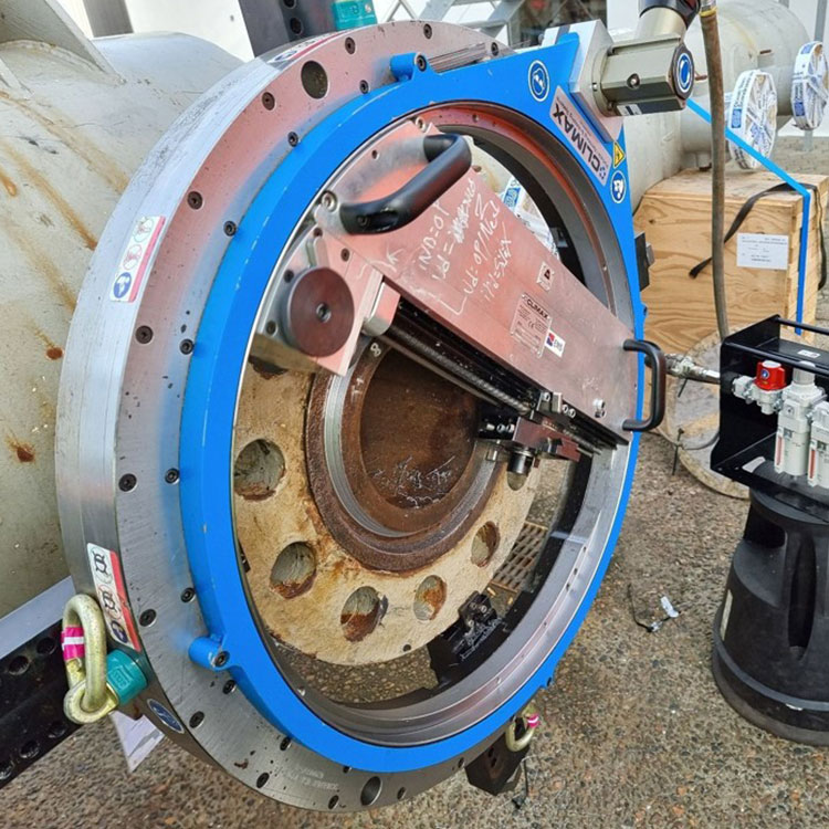CLIMAX FF2400 OD Mount Flange Facer, RTJ Flange Repair