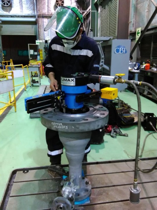 CLIMAX FF5300 Flange Facer, RTJ Flange Repair