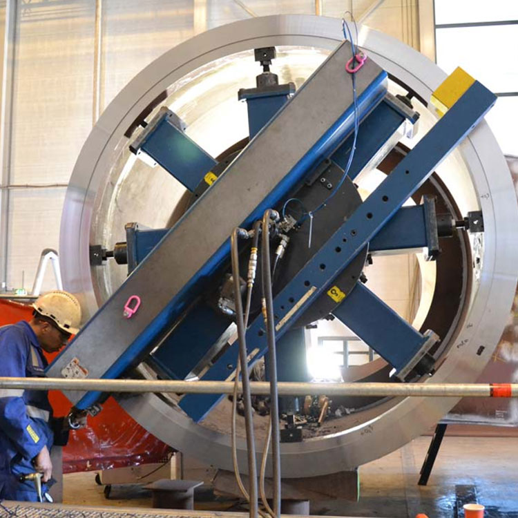 CLIMAX FF8200 Flange Facer, Crane Arm Flange Repair