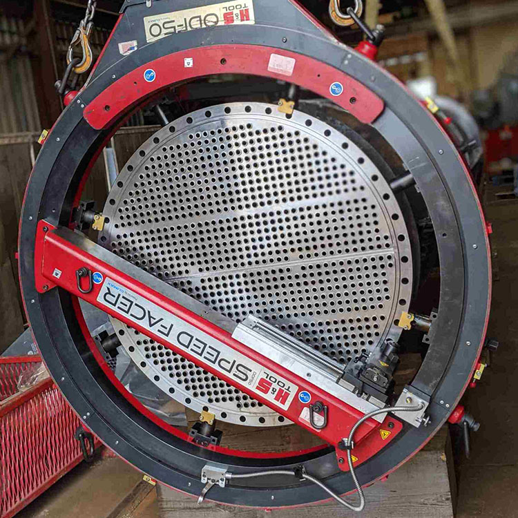 ODF50 SPEED FACER, Exchanger Flange Machining