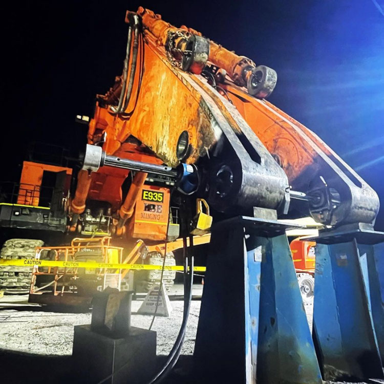 CLIMAX BB5000 Line Boring Machine, Excavator Boom Repair