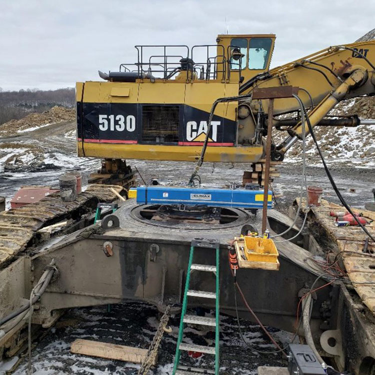 CLIMAX FF8200 Flange Facer, Excavator Bearing Surface Repair (CAT5130)