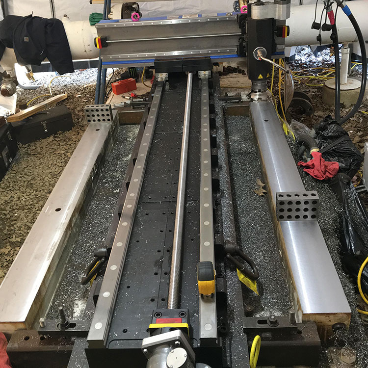 CLIMAX LM6200 Linear/Gantry Mill, Rail Machining